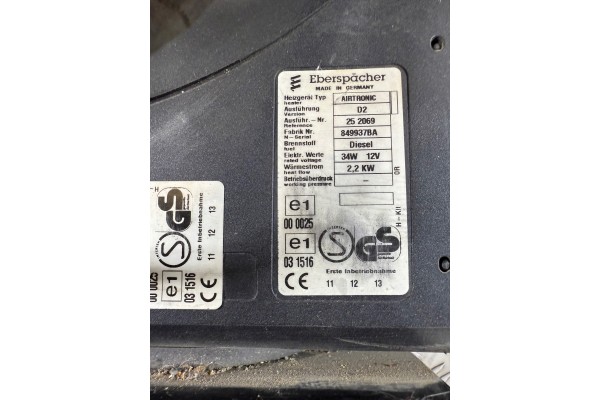 SPRINTER 906 WEBASTO PARKING HEATER 252069 Catalog number of the part 252069 849937BA