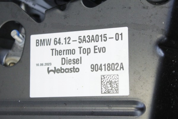 Webasto Diesel Thermo Top EVO for BMW G30 G31 G11 G14 G16 G01 G02 G05 G07 Catalog number of the part 9361064 64129361064 5A3A015