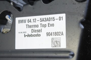 Webasto Diesel Thermo Top EVO for BMW G30 G31 G11 G14 G16 G01 G02 G05 G07 Catalog number of the part 9361064 64129361064 5A3A015