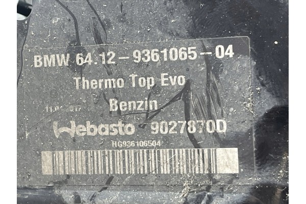 HEATING WEBASTO BMW 5 G30 7 G11 9361065 ORG FV Catalog number of substitutes 9361065