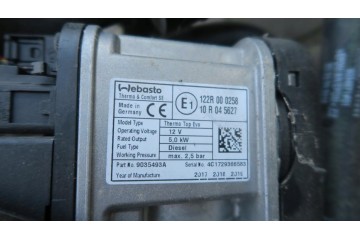 FORD FOCUS MK4 WEBASTO PARKING HEATER ORIGINAL DIESEL Part manufacturer Webasto