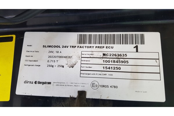 PARKING AIR CONDITIONING COMPRESSOR ROOF SLIMCOOL DAF XF 106 EURO 6 Kind Fan
