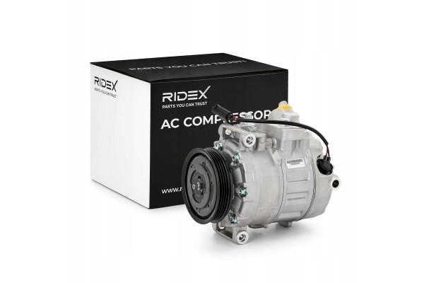 Air conditioning compressor RIDEX 447K0083 7SEU17C for BMW 5 Sedan E60 3 Coupe Catalog number of the original 64509174802 645269