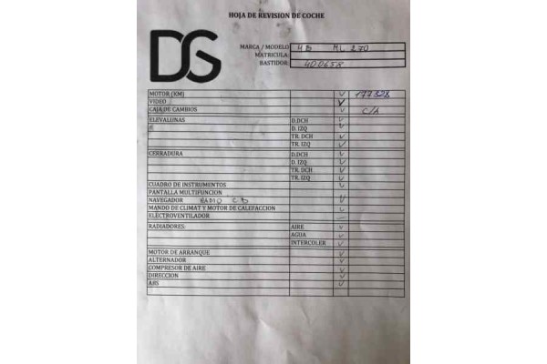 MERCEDES-BENZ CLASE ML (BM 163) 270 CDI (163.113)