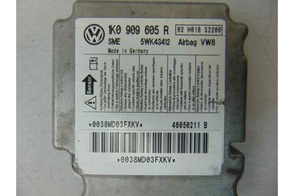 1K0909605R CENTRALITA AIRBAG VOLKSWAGEN GOLF V (1K1)(10.2003)