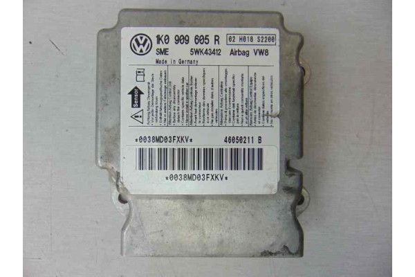 1K0909605R CENTRALITA AIRBAG VOLKSWAGEN GOLF V (1K1)(10.2003)