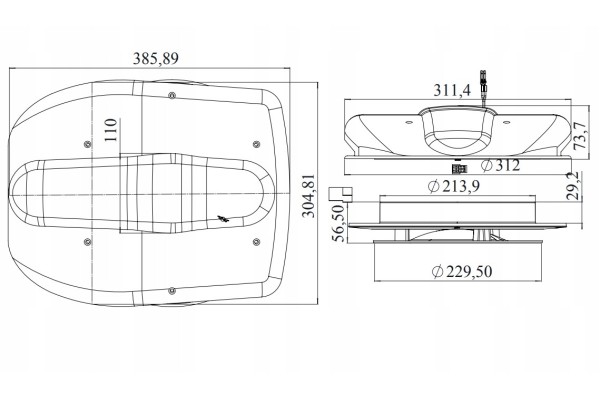 Ventilador de techo Kormas 24V 743 160 46 para autobús Łódź