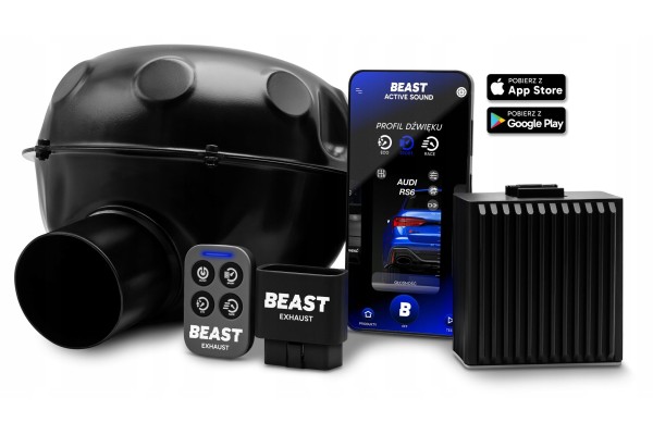Active Exhaust System Beast Sound Booster V8 App Remote Control Packaging status original