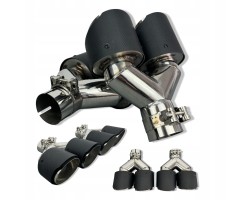 KONCOWKI WYDECHU RURY 101mm dwie PODWOJNE BMW UNIWERSALNE