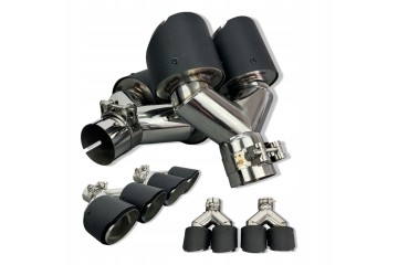 KONCOWKI WYDECHU RURY 101mm dwie PODWOJNE BMW UNIWERSALNE