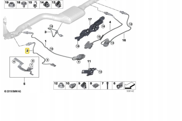 LAMBDA SENSOR BMW 5 F10 F11G30 2 0D 3 0D 2014 BOSCH Catalog number of the original BMW 13 62 8 573 760 BMW 13 62 8 593 852 BMW 1