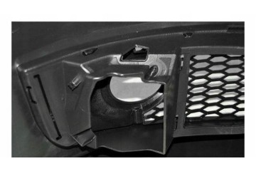 Front bumper AUDI A3 05 08 RS STYLE BLACK Holes for tow hooks for fog lamps