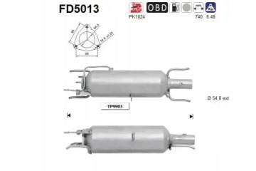 PARTICULATE FILTER FAP DPF FD5013 AS FIAT OPEL