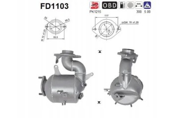PARTICULATE FILTER FAP DPF FD1103 AS TOYOTA Packaging status original