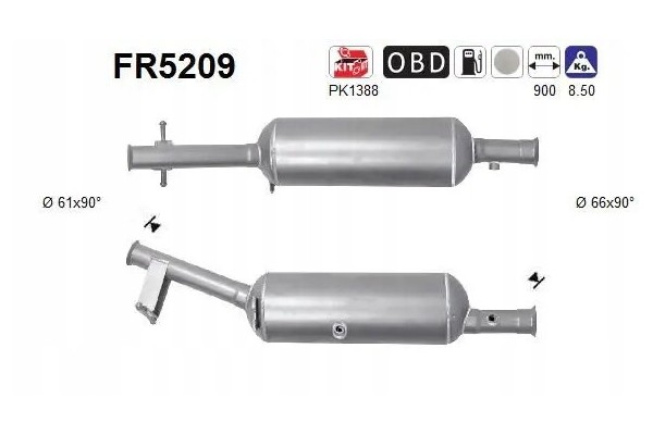 PARTICULATE FILTER FAP DPF FR5209 AS CITROEN Packaging status original