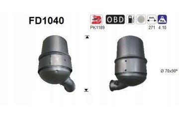PARTICULATE FILTER FAP DPF FD1040 AS CITROEN Packaging status original