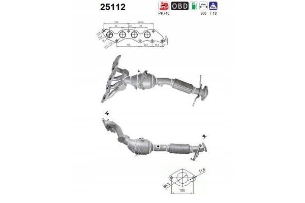 CATALYST for MAZDA 5 1 8 2 0 Part manufacturer no brand