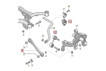 WAHACZE TYL LACZNIKI SRUBY ZESTAW VW PASSAT B6 Producent czesci Lemforder
