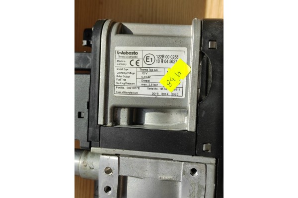 Furnace Webasto Thermo Top Evo 5 KW diesel 95h or 84 h condition bdb heating Catalog number of the part 84h diesel TT evo 5 0