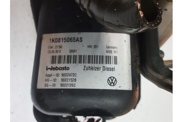 VW TOURAN 2 II 10 15r WEBASTO PARKING HEATER 1K0815065AS Catalog number of the part 1K0815065AS