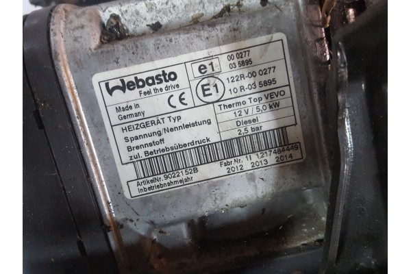 VW TOURAN 2 II 10 15r WEBASTO PARKING HEATER 1K0815065AS Quality of parts according to GVO O original with manufacturer s logo O