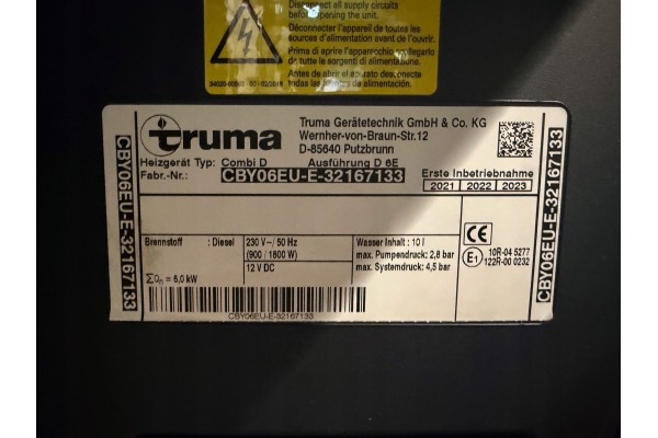 HEATING TRUMA COMBI 6 E FOR VW CBX06EU E 32167133 DIESEL MOTORHOME Packaging status original