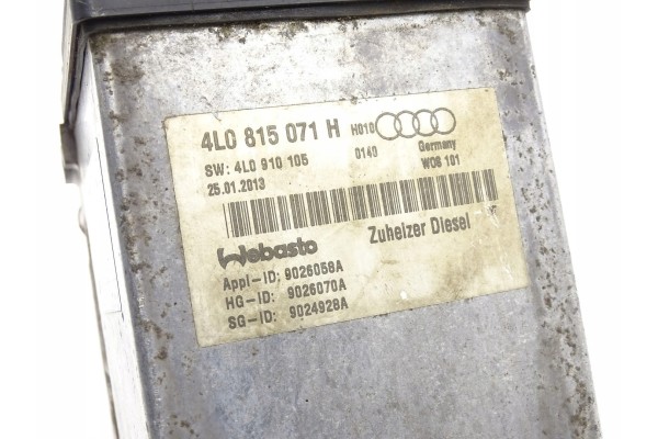 PARKING HEATER WEBASTO AUDI Q7 4L VW TOUAREG 7L 3 0 TDI 4L0815071H Quality of parts according to GVO O original with manufacture