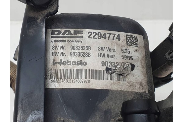 WEBASTO PARKING HEATER THERMO TOP 38 2294774 DAF XF 106 Packaging status no packaging