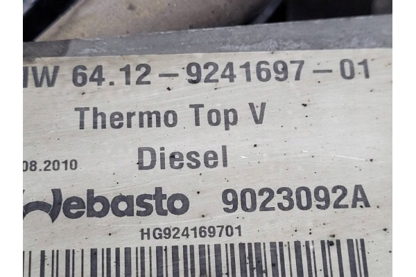 Calefactor Auxiliar Webasto BMW F01 F10 N57 3.0 D 9241697