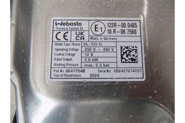 Módulo Calefactor Eléctrico Webasto para Volvo XC60 II y XC90 II T6 