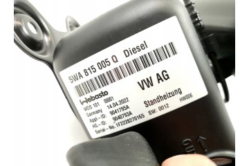Parking heater webasto Audi A3 5WA815005Q New original Part manufacturer Audi OE
