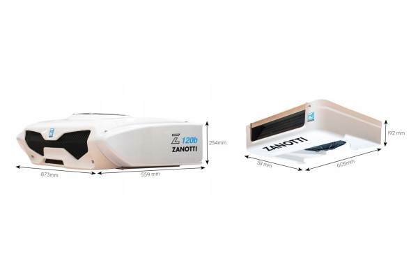 ZANOTTI Z120E R134a refrigeration unit with battery drive Quality of parts according to GVO Q original with factory logo OEM OES
