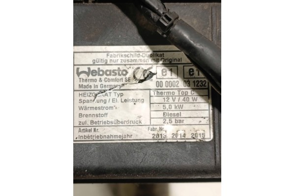 Calefactor estacionario (Webasto) Hyundai H-1, Starex, Satellite 00000