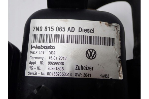 WEBASTO OGRZEWANIE POSTOJOWE 7N0815065AD ALHAMBRA SHARAN II 7N 2 0 TDI 18R Wersja Europejska