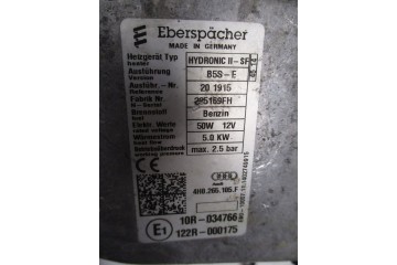 Calefacción Webasto para Audi A8 4H0 4.0 TFSI 4H0265081M 4H0265105F
