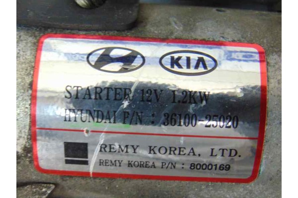36100-25020  MOTOR ARRANQUE HYUNDAI SONATA (NF) 2.4 Style 2006 36100-25020 185512 HYUNDAI - 4