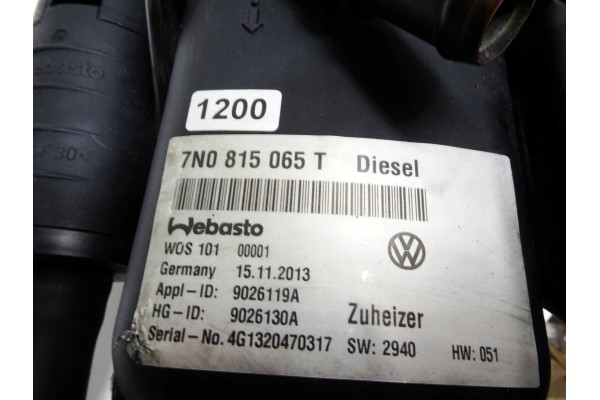 VW SHARAN 7N SEAT ALHAMBRA II WEBASTO PARKING HEATER 7N0815065T Catalog number of substitutes 9026130A