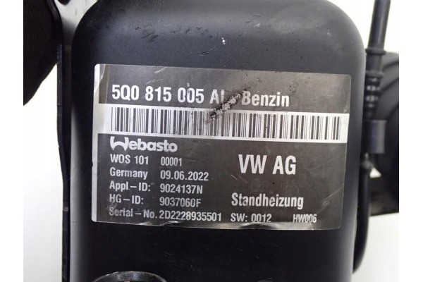 Calefacción estacionaria Webasto 5Q0815005AL para Skoda Karoq 1.5 TSI