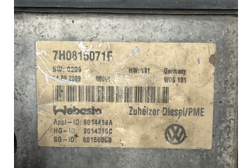 VOLKSWAGEN T5 WEBASTO THERMO TOP C OGRZEWANIE POSTOJOWE 2 5 TDI 7H0815071F Typ samochodu Samochody dostawcze Samochody osobowe