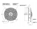 FAN SPAL 24V VA34 BP70 LL 36A SUCTION 305mm Packaging status original