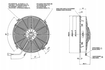 FAN SPAL 24V VA34 BP70 LL 36A SUCTION 305mm Packaging status original