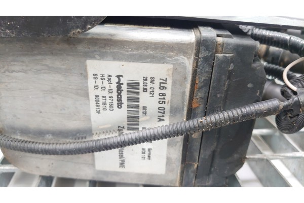 VW TOUAREG 7P WEBASTO PARKING HEATER COMPLETE 7L6815071A Catalog number of the part 7L6815071A touareg 7l
