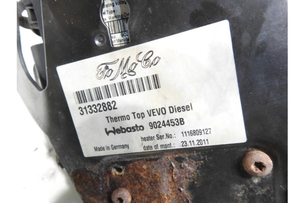 WEBASTO HEATER VOLVO V60 2 0 D3 31332882 Catalog number of the part 31332882