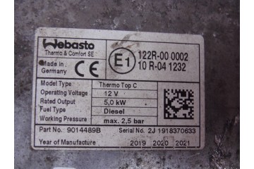Calefactor estacionario WEBASTO 122R-00 para Iveco Daily