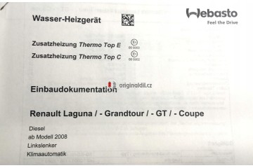 RENAULT LAGUNA GRANDTOUR GT COUPE DODATKOWE OGRZEWANIE WEBASTO 7701378236 Producent czesci nieznany producent