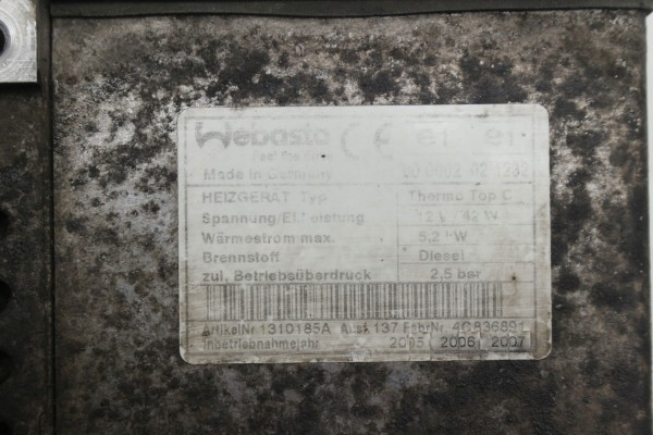 Webasto para Opel Zafira B 1310185A