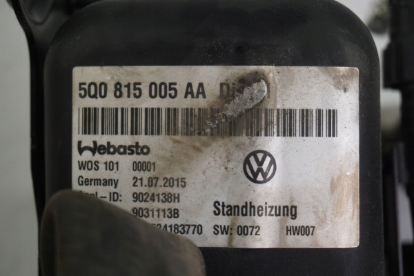 PARKING HEATER WEBASTO VW GOLF VII 5Q0815005AA Catalog number of the original 5Q0819362