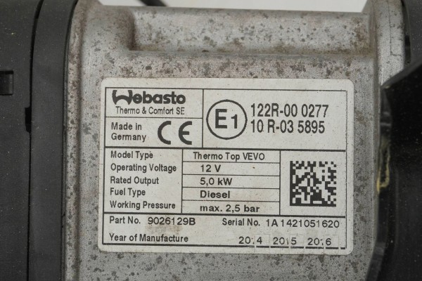 Calefactor estacionario WEBASTO para VW Passat B7 CC 3AA815005D 902612