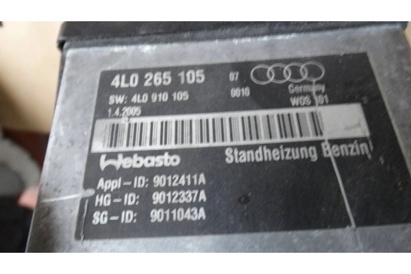 Webasto 4L0265105 Audi Q7 Petrol Catalog number of the part 4L0265105 P1AR2T3SPLQ