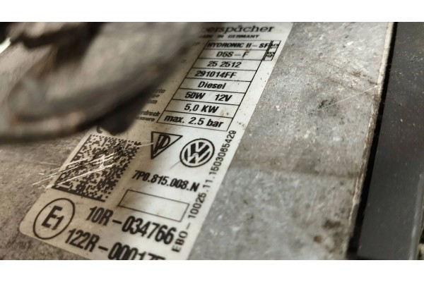 2015 Porsche Cayenne 92A Parking heater Webasto 7P0815008N Catalog number of the part 7P0815008N